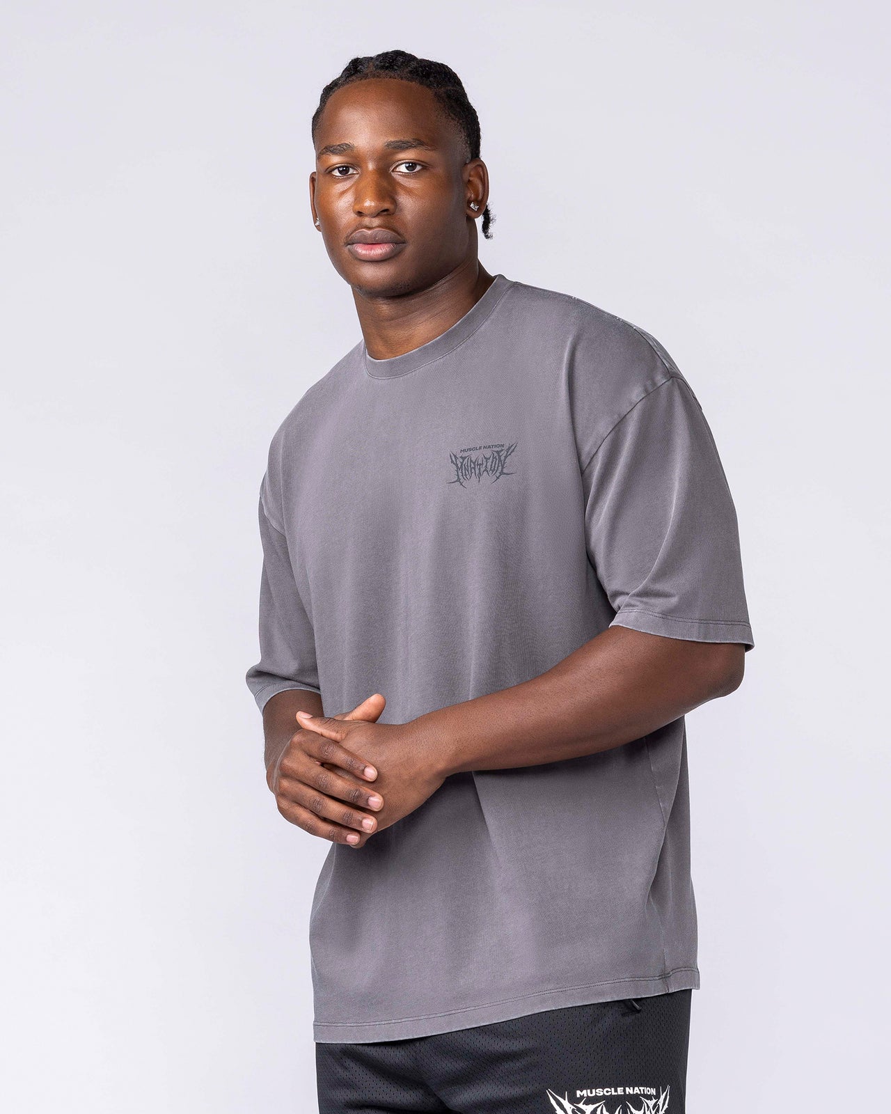 Gothic Oversized Tee - Washed Tornado