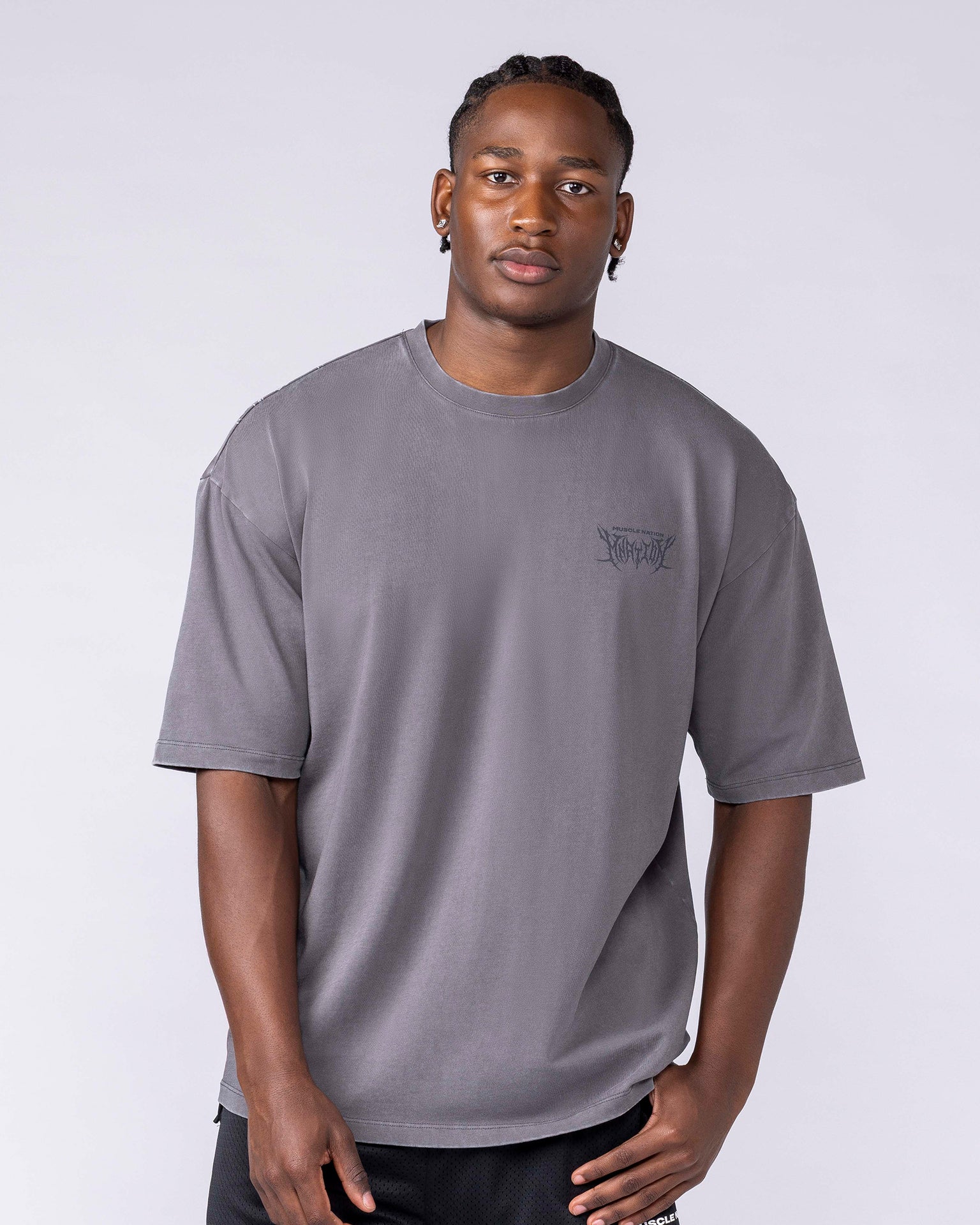 Gothic Oversized Tee - Washed Tornado