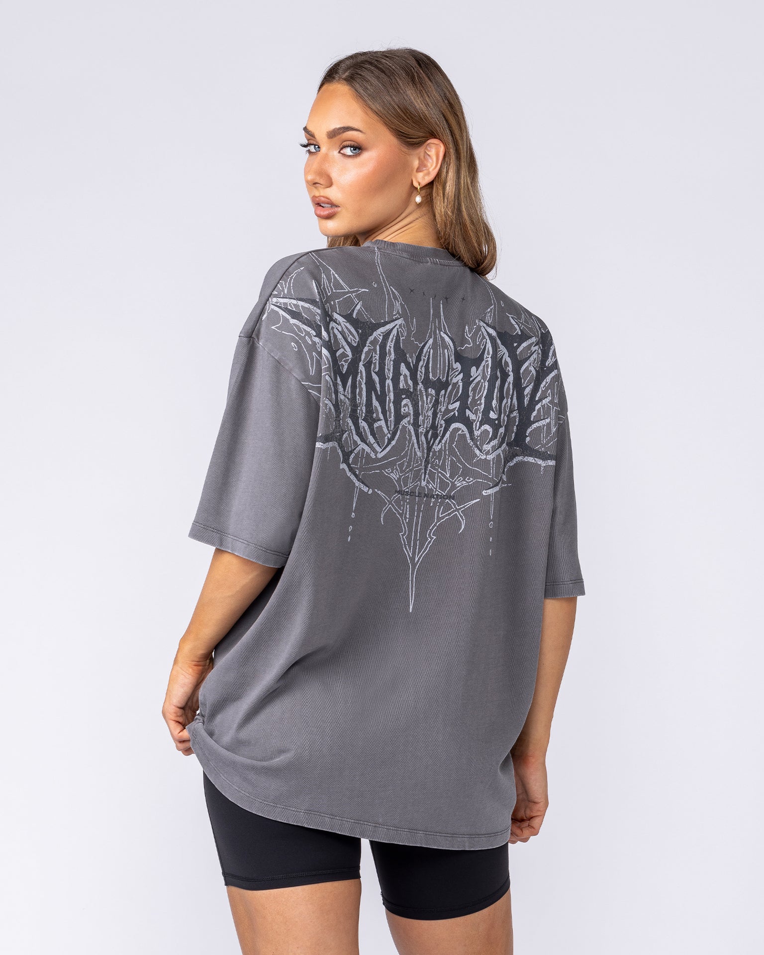 Gothic Oversized Tee - Washed Tornado
