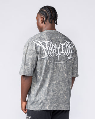 Gothic Oversized Tee - Washed Tree Camo