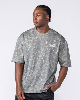 Gothic Oversized Tee in Washed Tree Camo - Muscle Nation men's gym tee, view 2