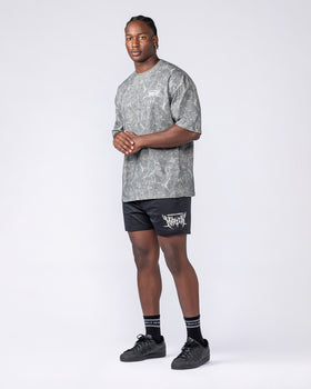 Gothic Oversized Tee in Washed Tree Camo - Muscle Nation men's gym tee, view 5