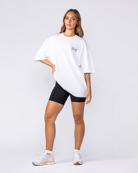 Gothic Oversized Tee in White - Muscle Nation men's gym tee, view 7