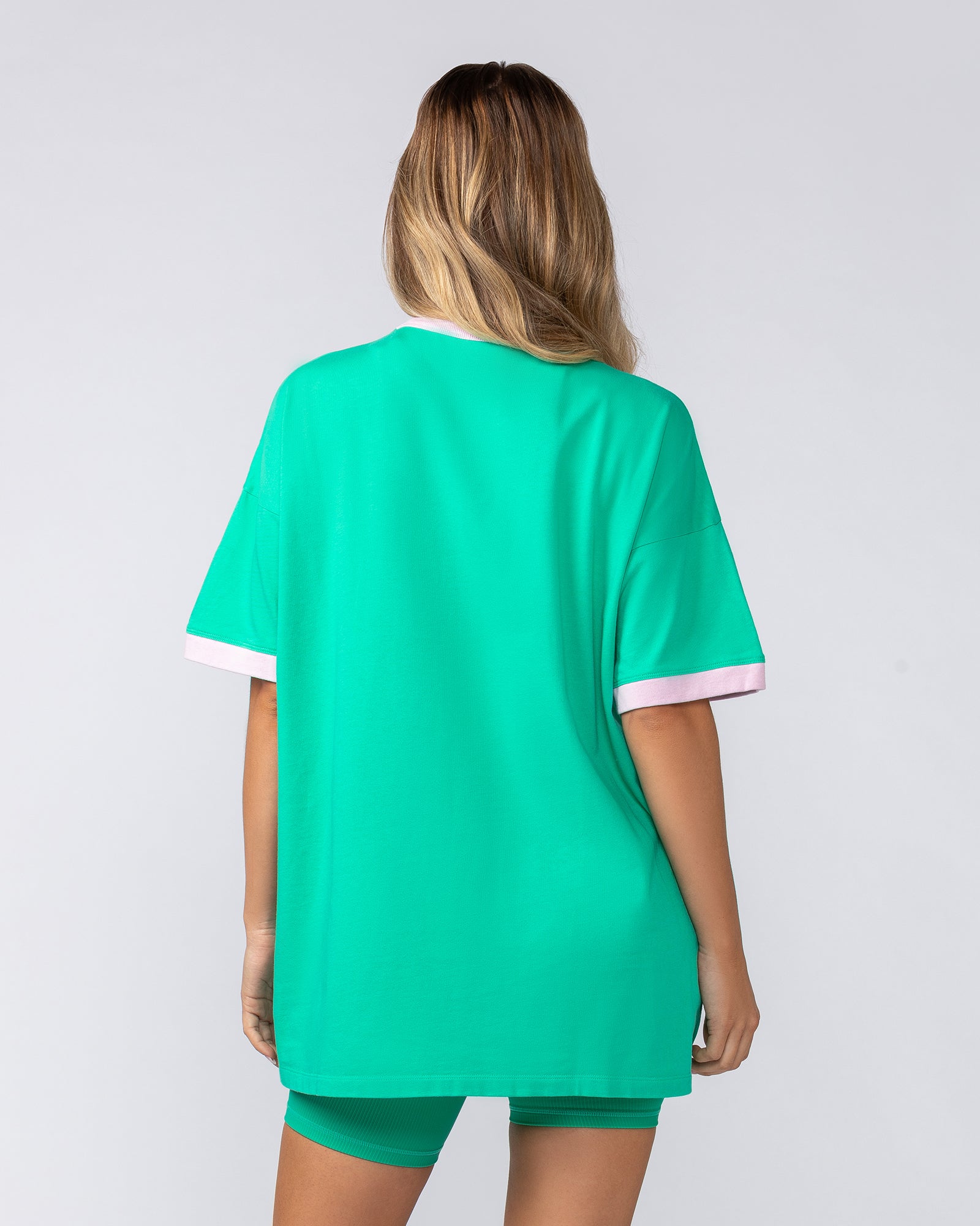 Gym Girly Oversized Tee - Palm Leaf-T-Shirts-XXS-052510PMLF-XXS-MNAPPRL42637-6-Muscle Nation