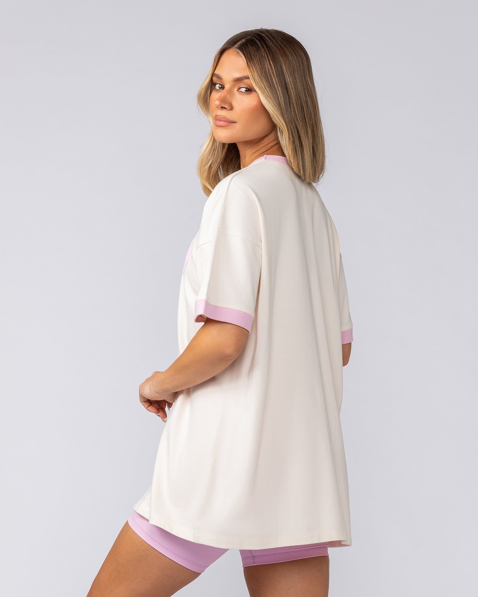Gym Girly Oversized Tee - Travertine-T-Shirts-XXS-052510TRAV-XXS-MNAPPRL42646-3-Muscle Nation