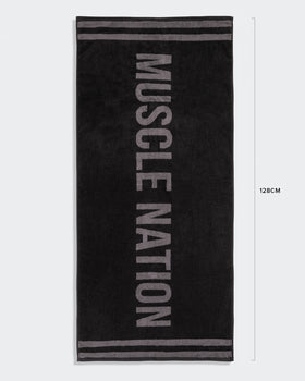 Gym Towel - Black / Tornado-Accessories-ACC1125195BLKTRNDO-MNAPPRL47959-1-Muscle Nation