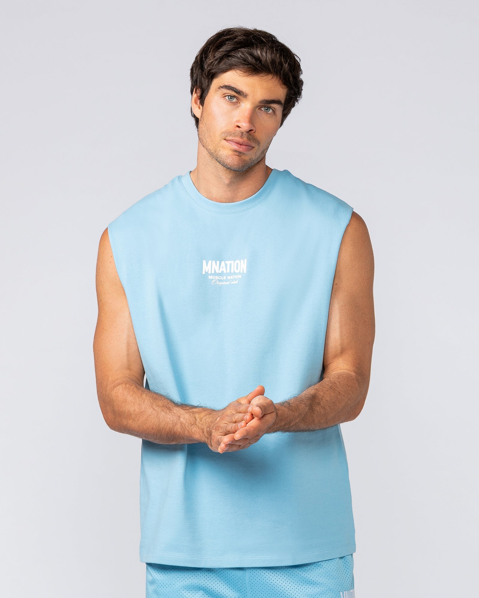 Heritage Muscle Tank Light Blue - Muscle Nation men's muscle tank