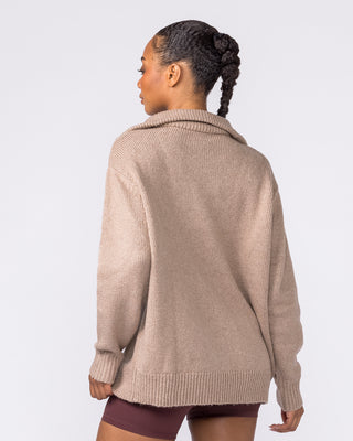 Heritage Oversized Knit - Fossil-Jumpers & Hoodies-XXS/XS-042327FOSIL-XXS/XS-MNAPPRL26474-2-Muscle Nation