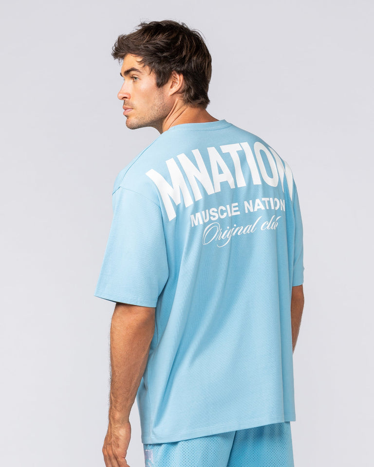 Heritage Pump Cover - Light Blue-T-Shirts-XS-032503LTBL-XS-MNAPPRL41213-3-Muscle Nation