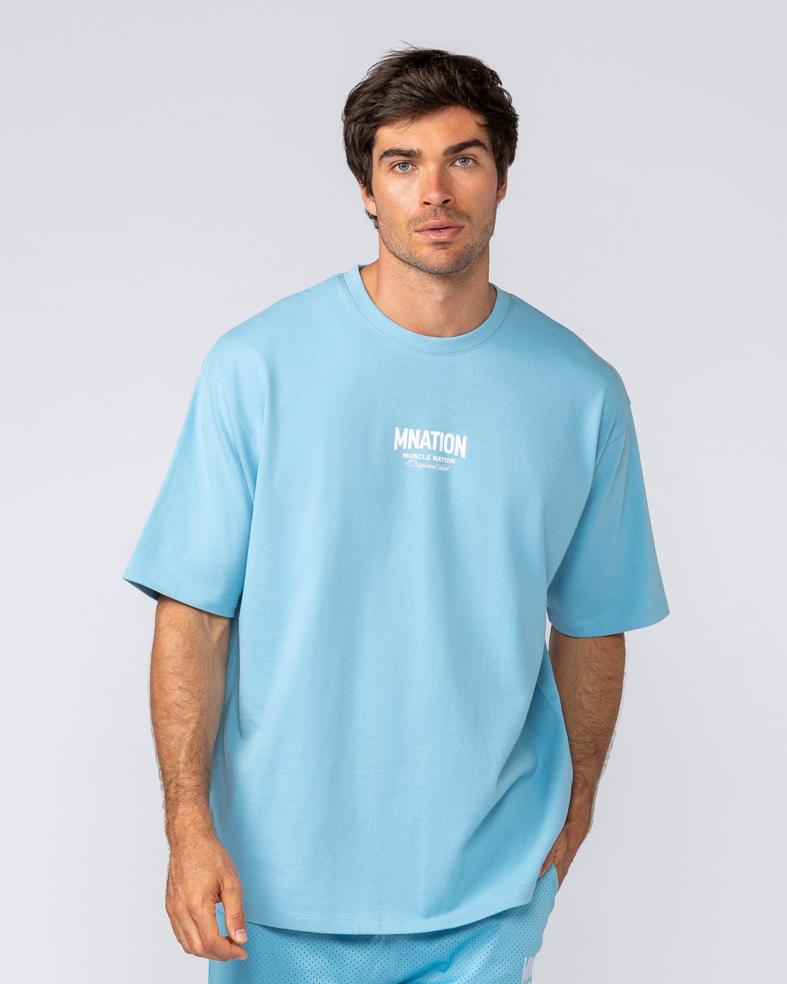 Heritage Pump Cover - Light Blue-T-Shirts-XS-032503LTBL-XS-MNAPPRL41213-4-Muscle Nation