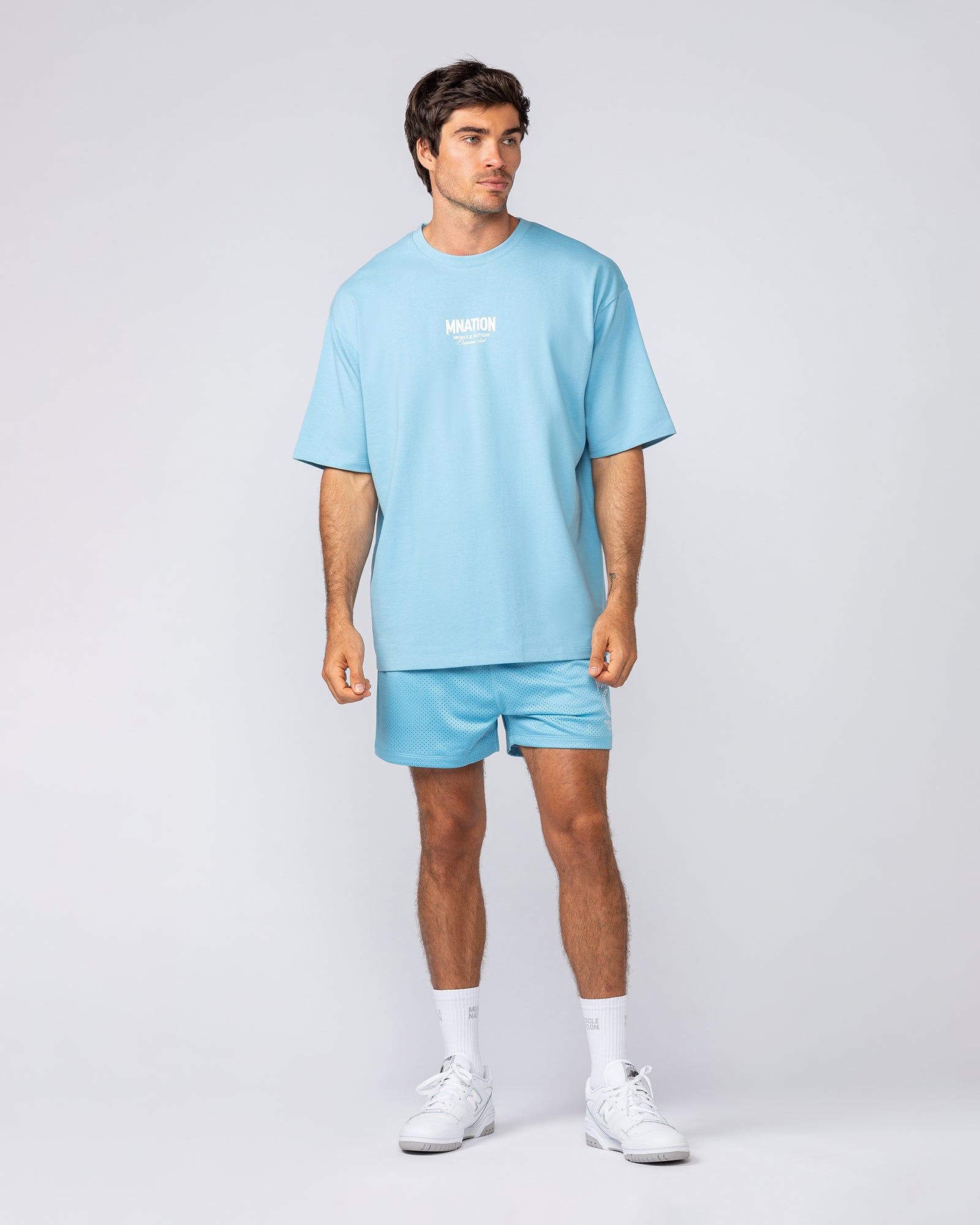 Heritage Pump Cover - Light Blue-T-Shirts-XS-032503LTBL-XS-MNAPPRL41213-7-Muscle Nation