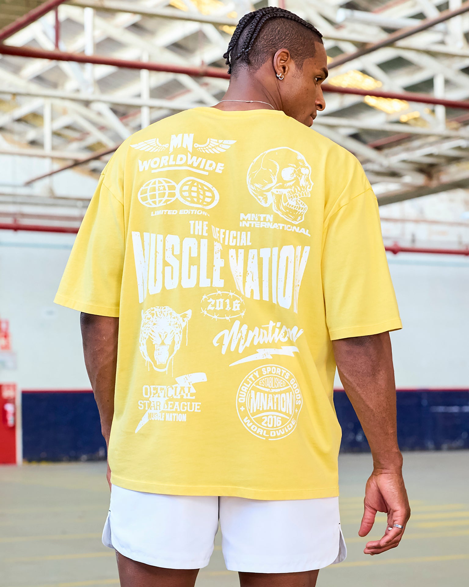 Archives Oversized Vintage Tee - Washed Honeycomb-T-Shirts-XS-112572WHYCB-XS-MNAPPRL47251-1-Muscle Nation