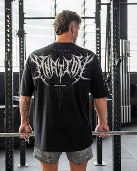 Gothic Oversized Tee - Black