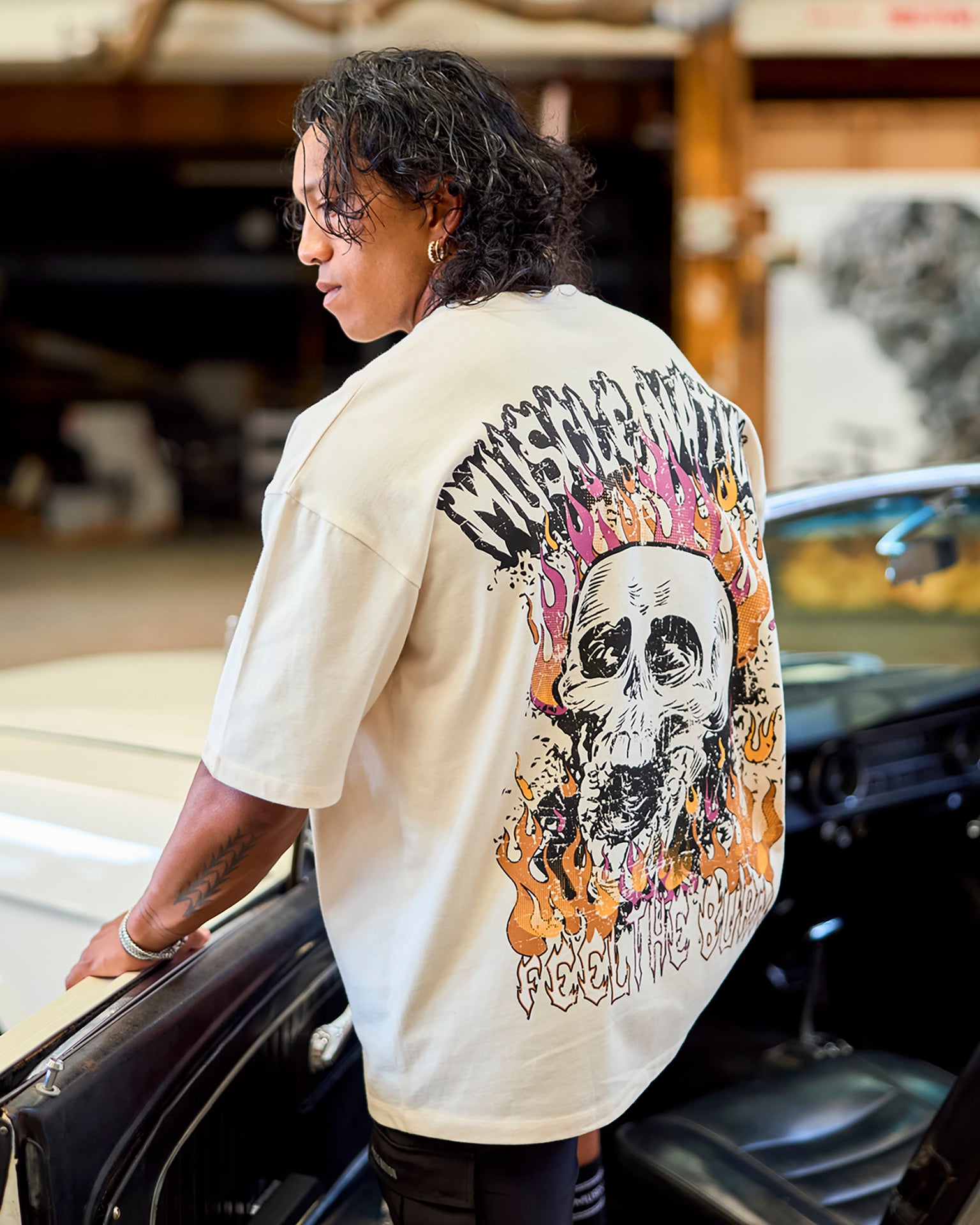 Inferno Oversized Tee - Travertine-T-Shirts-XS-112567TRAV-XS-MNAPPRL47456-1-Muscle Nation