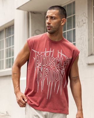 Metalcore Vintage Boxy Muscle Tank - Washed Rust-Singlets & Tanks-S-022625WRST-S-MNAPPRL48714-1-Muscle Nation