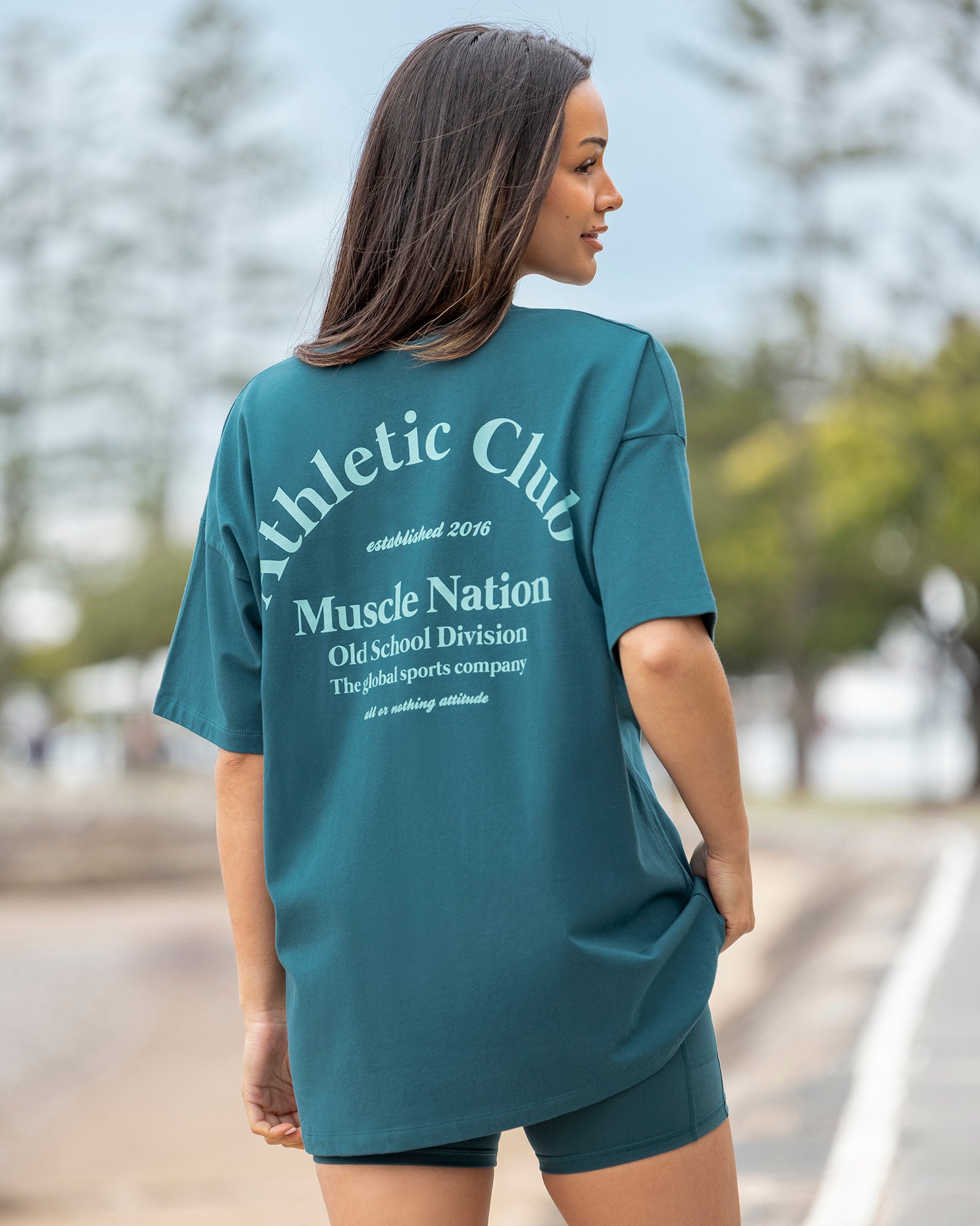 Sports Division Oversized Tee - Hunter Green