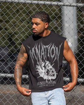 Unchained Boxy Muscle Tank - Black