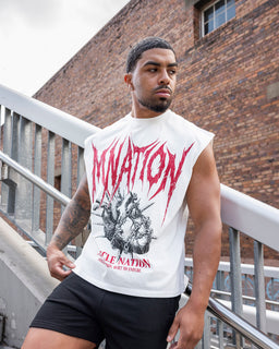Unchained Boxy Muscle Tank - White
