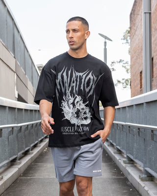 Unchained Oversized Tee - Black