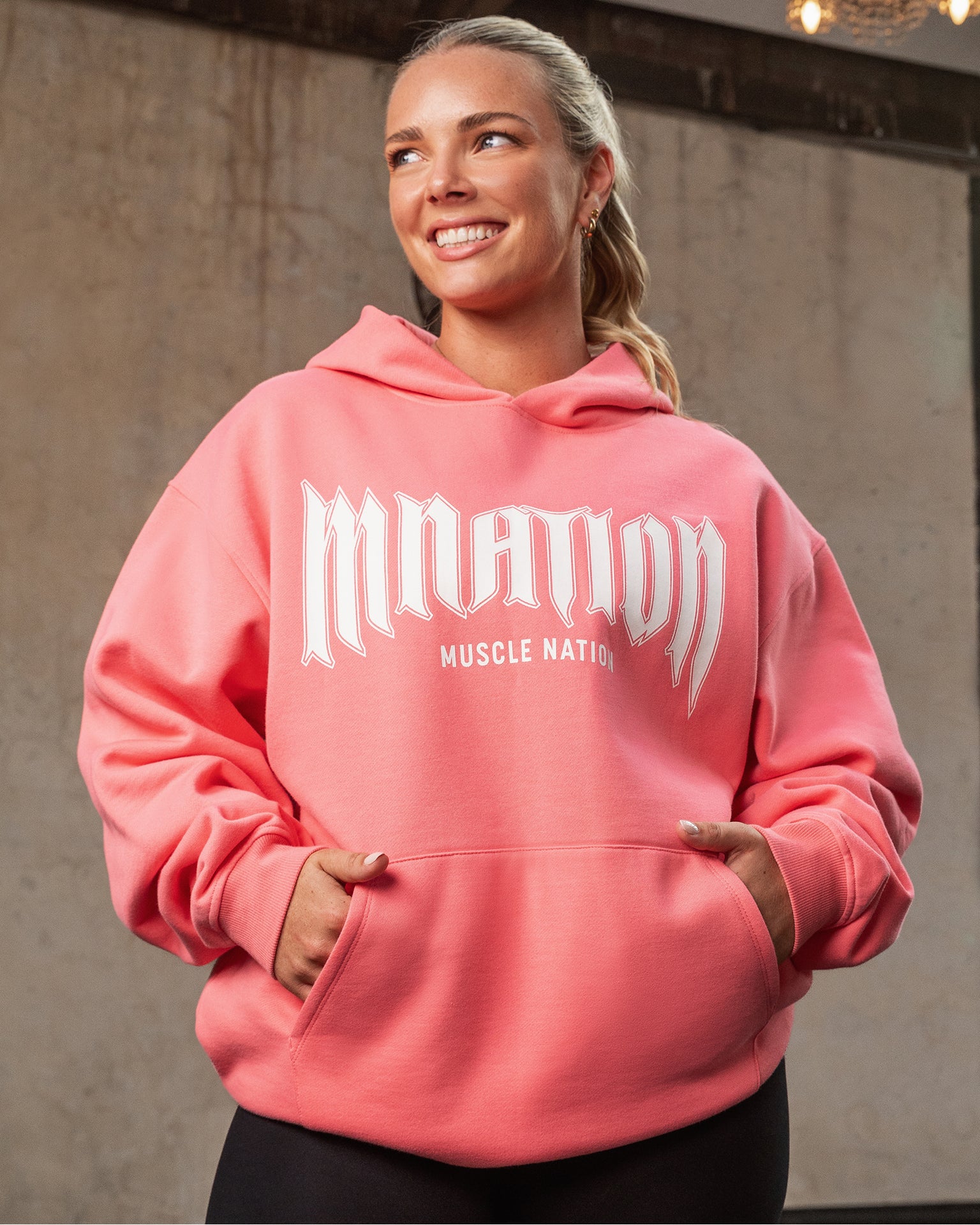 Honour Oversized Hoodie - Calypso-Jumpers & Hoodies-XS-032519CLPSO-XS-MNAPPRL41333-7-Muscle Nation