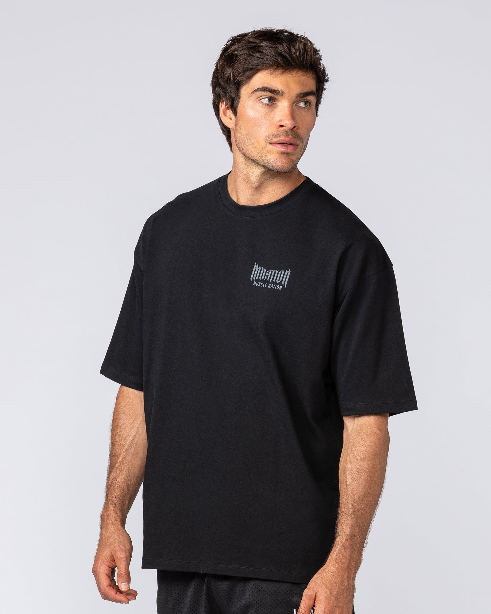 Honour Oversized Tee - Black-T-Shirts-XS-032524BLK-XS-MNAPPRL41197-3-Muscle Nation