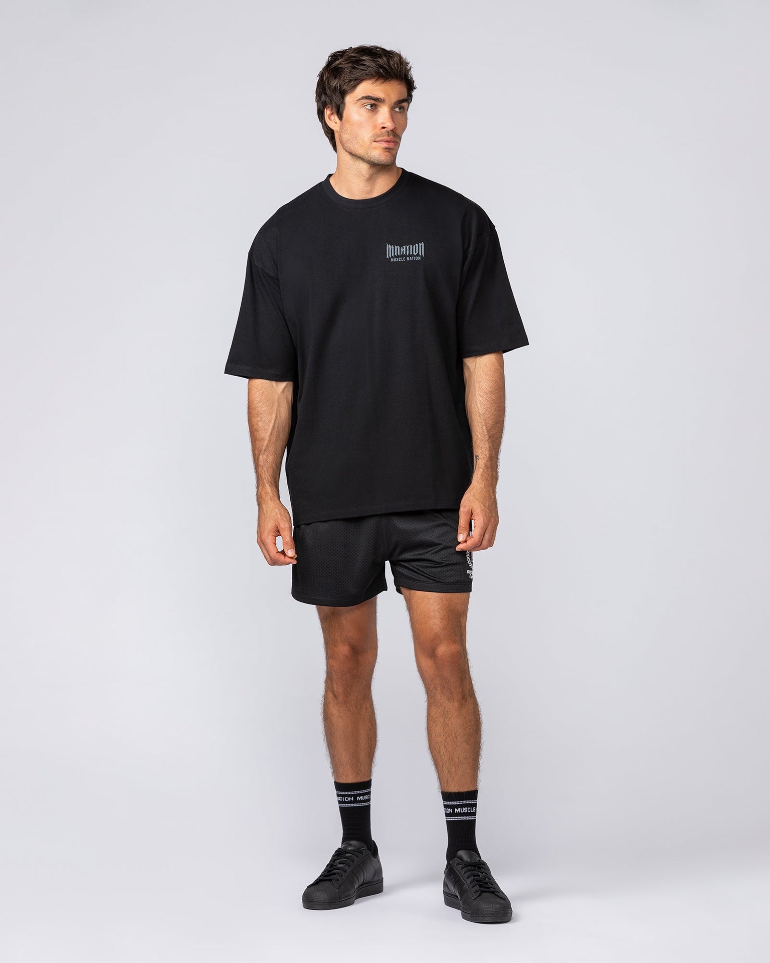 Honour Oversized Tee - Black-T-Shirts-XS-032524BLK-XS-MNAPPRL41197-5-Muscle Nation