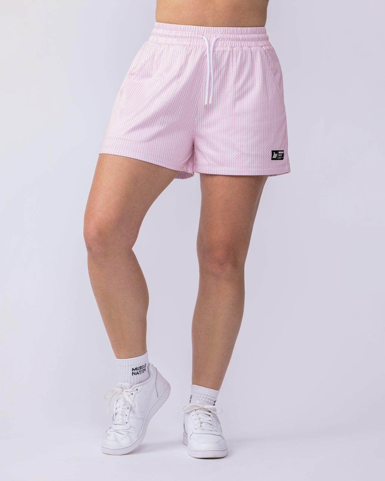 Hoops 3" Shorts - Blossom Stripe-Shorts-XXS-082513BLMST-XXS-MNAPPRL43500-3-Muscle Nation