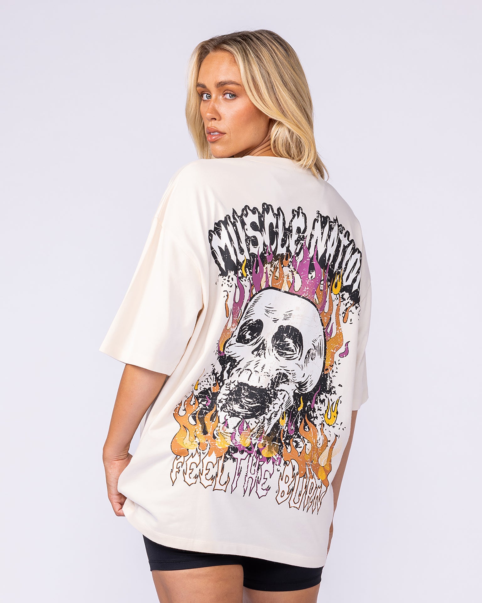 Inferno Oversized Tee - Travertine-T-Shirts-XS-112567TRAV-XS-MNAPPRL47456-8-Muscle Nation