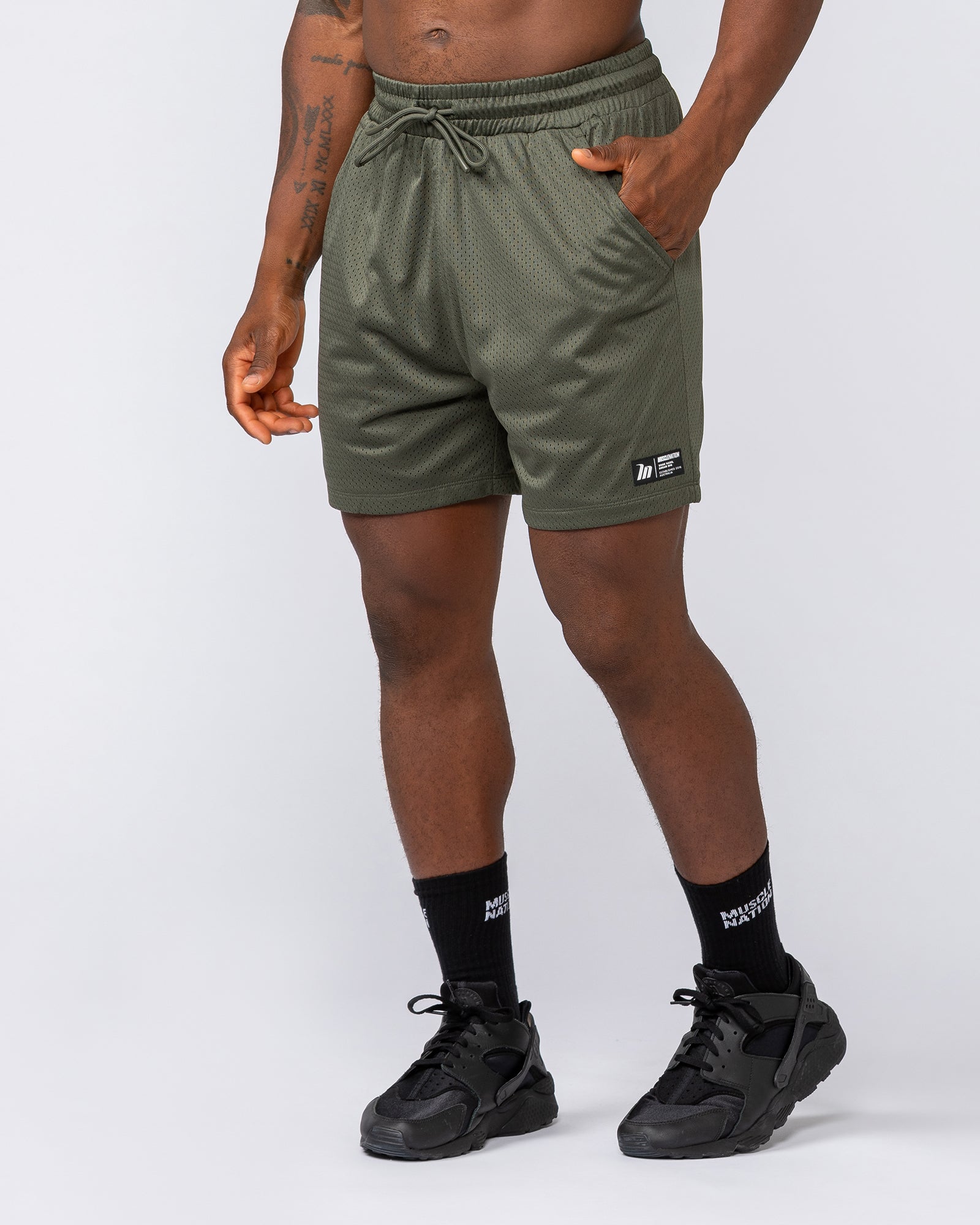 Lay Up 5" Shorts - Dark Khaki-Shorts-S-072311DKHAKI-S-MNAPPRL25499-1-Muscle Nation