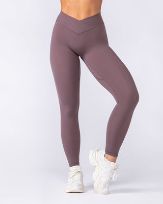 Liberty Wrap Ankle Length Leggings - Umber
