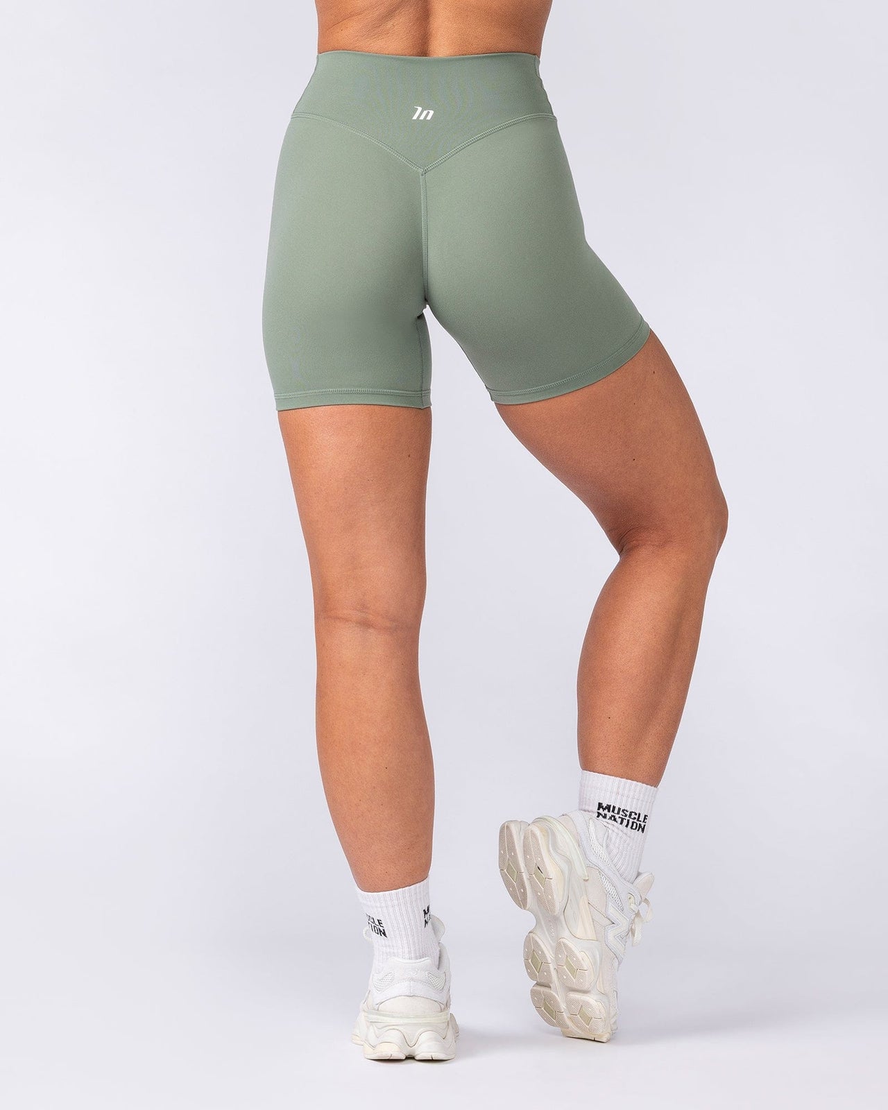 Liberty Wrap Bike Shorts - Muted Khaki