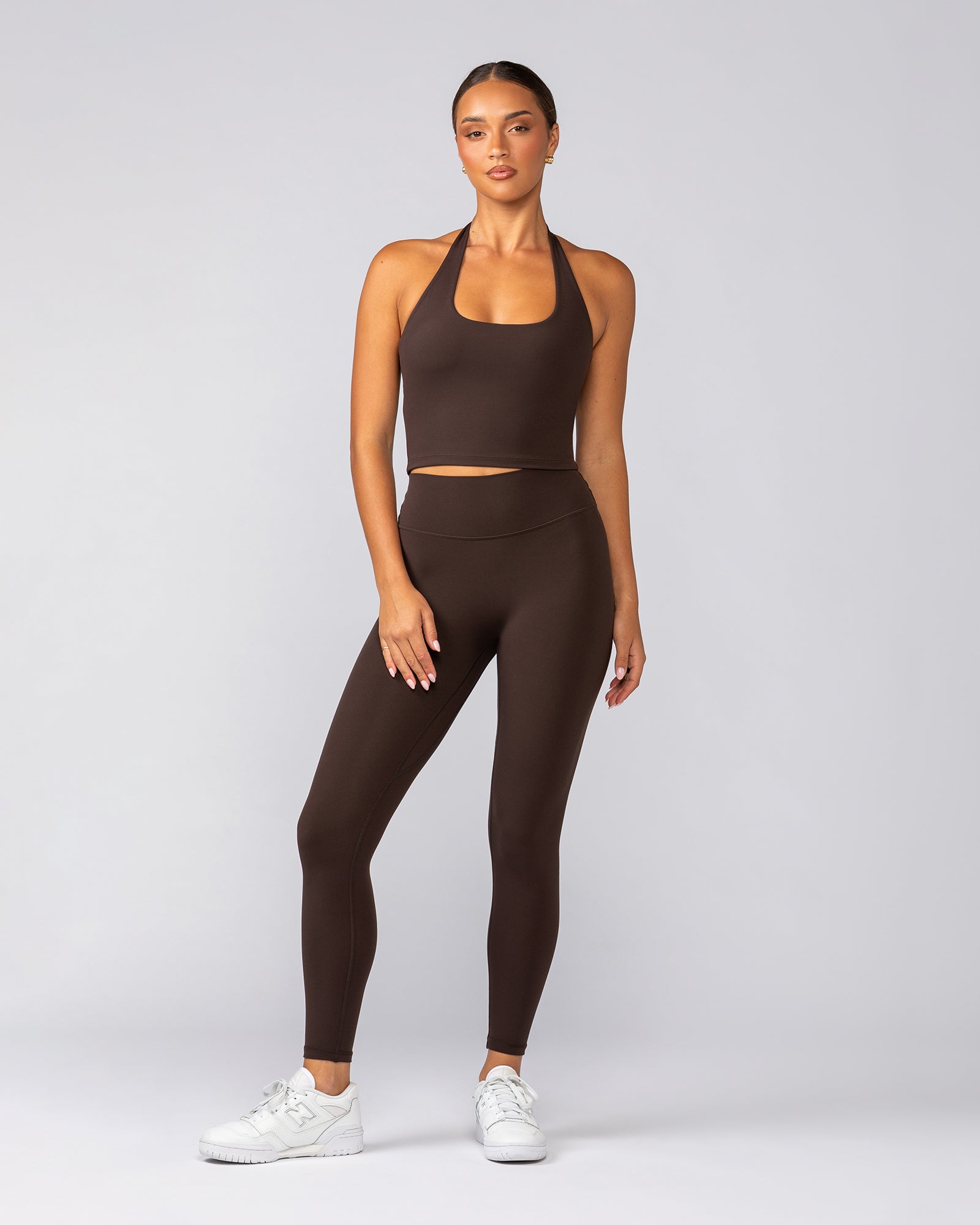 Liberty Zero Rise Ankle Length Leggings - Cocoa-Leggings-XXS-042534COCOA-XXS-MNAPPRL41667-7-Muscle Nation