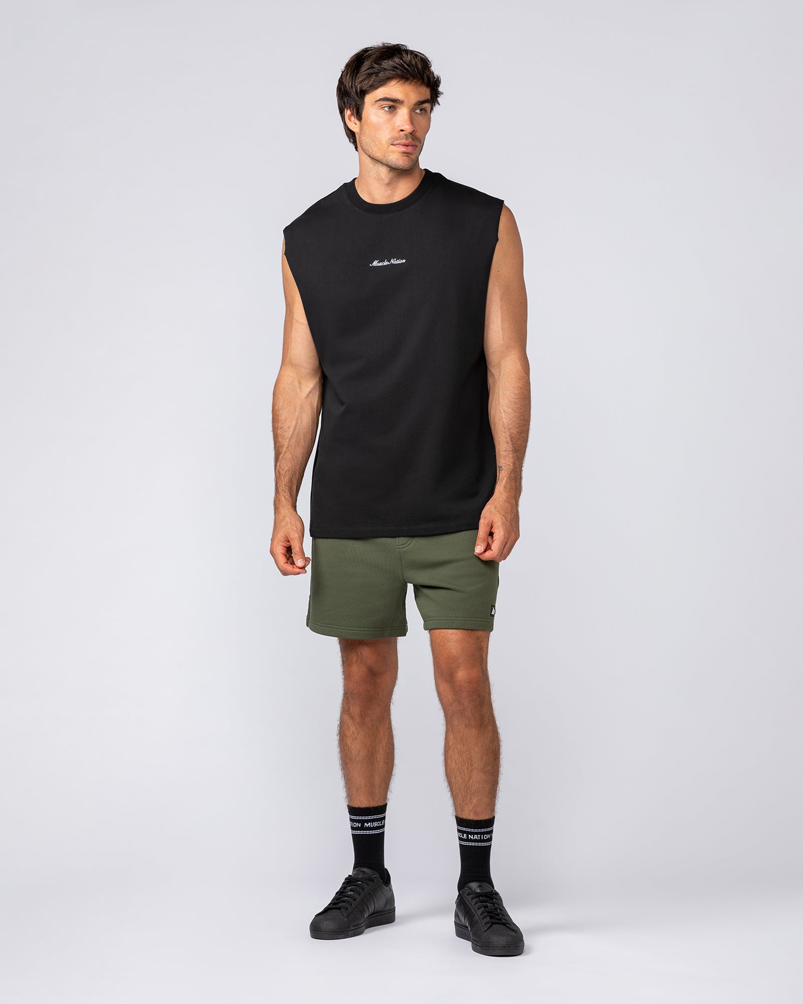 Loopback Muscle Tank - Black-Singlets & Tanks-S-042510BLK-S-MNAPPRL41852-5-Muscle Nation