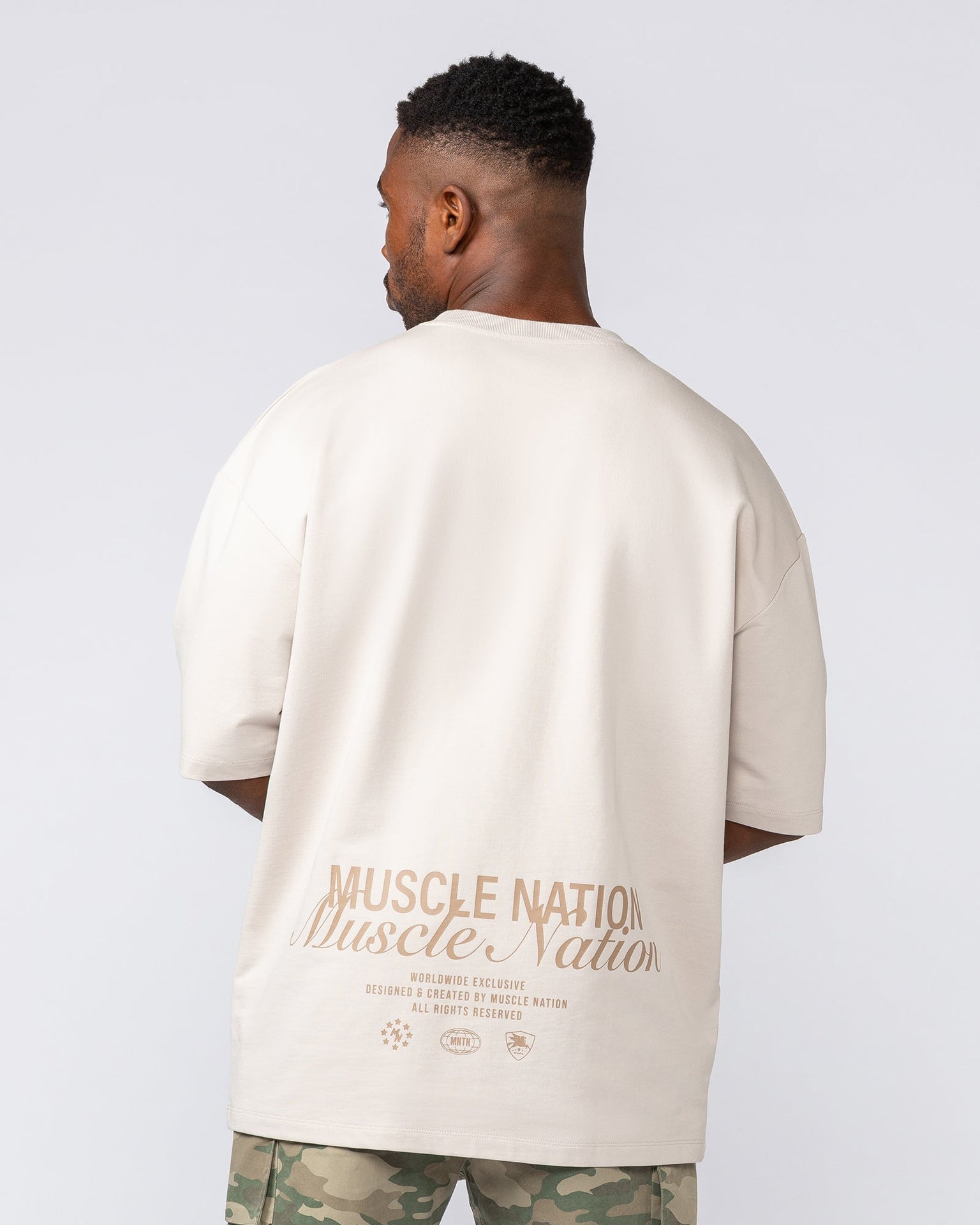 Loopback Oversized Tee - Cream-T-Shirts-XS-042501CREAM-XS-MNAPPRL41718-4-Muscle Nation