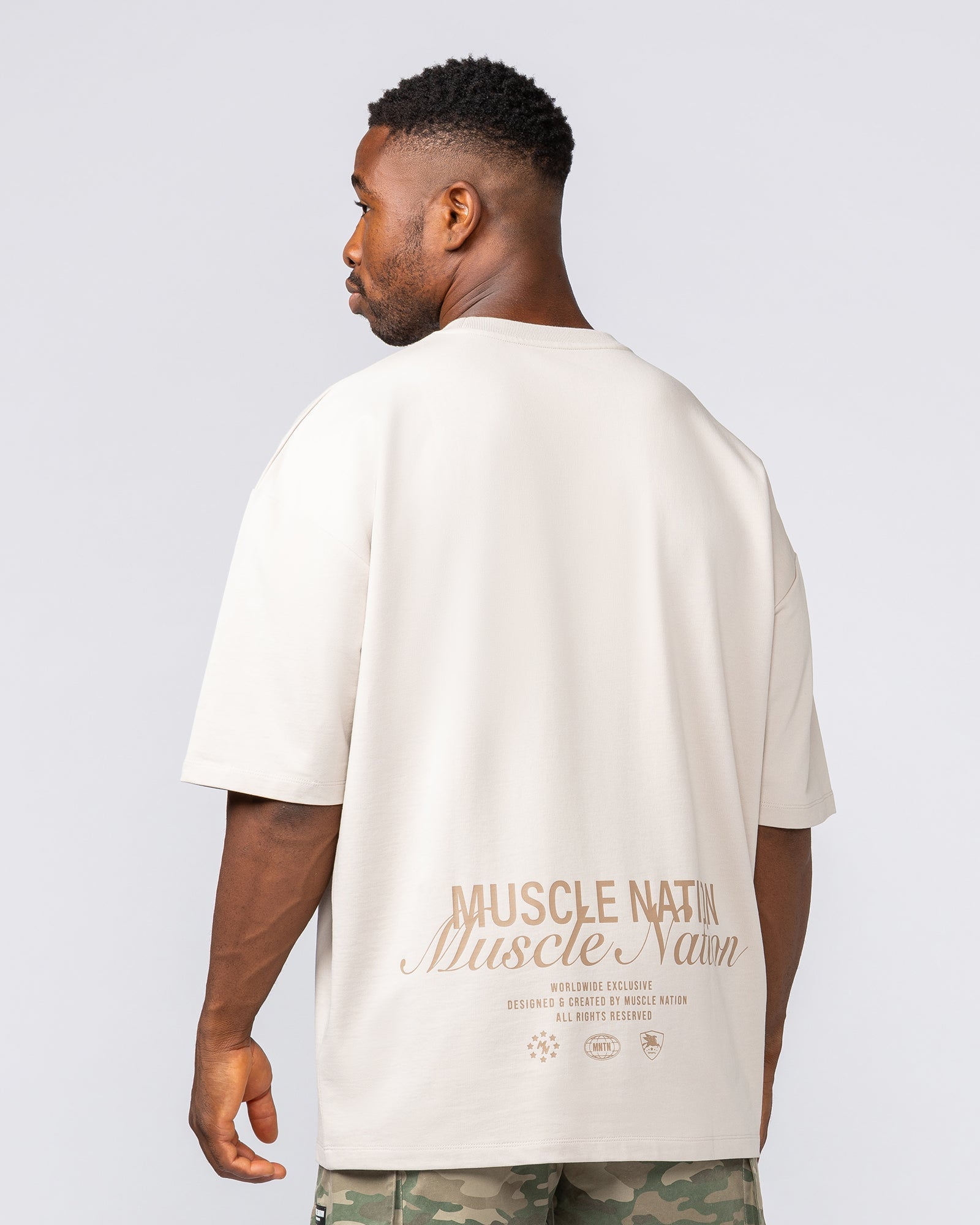 Loopback Oversized Tee - Cream-T-Shirts-XS-042501CREAM-XS-MNAPPRL41718-5-Muscle Nation