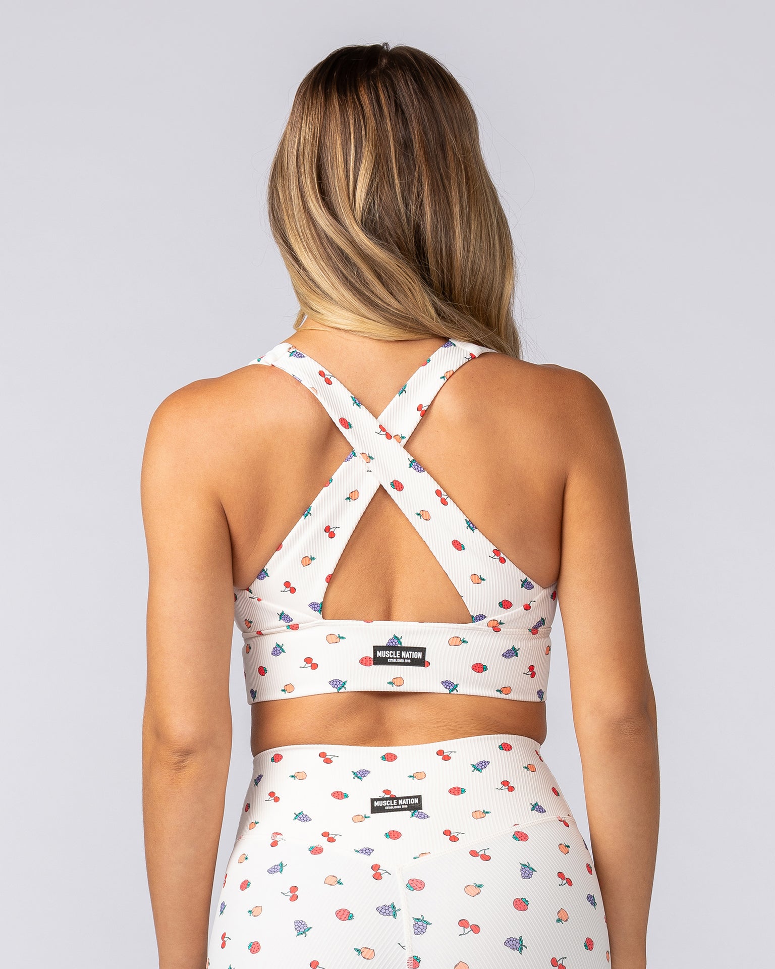 Lover Longline Rib Bra - Smoothie Print-Sports Bras-XXS-052501SMP-XXS-MNAPPRL42523-5-Muscle Nation
