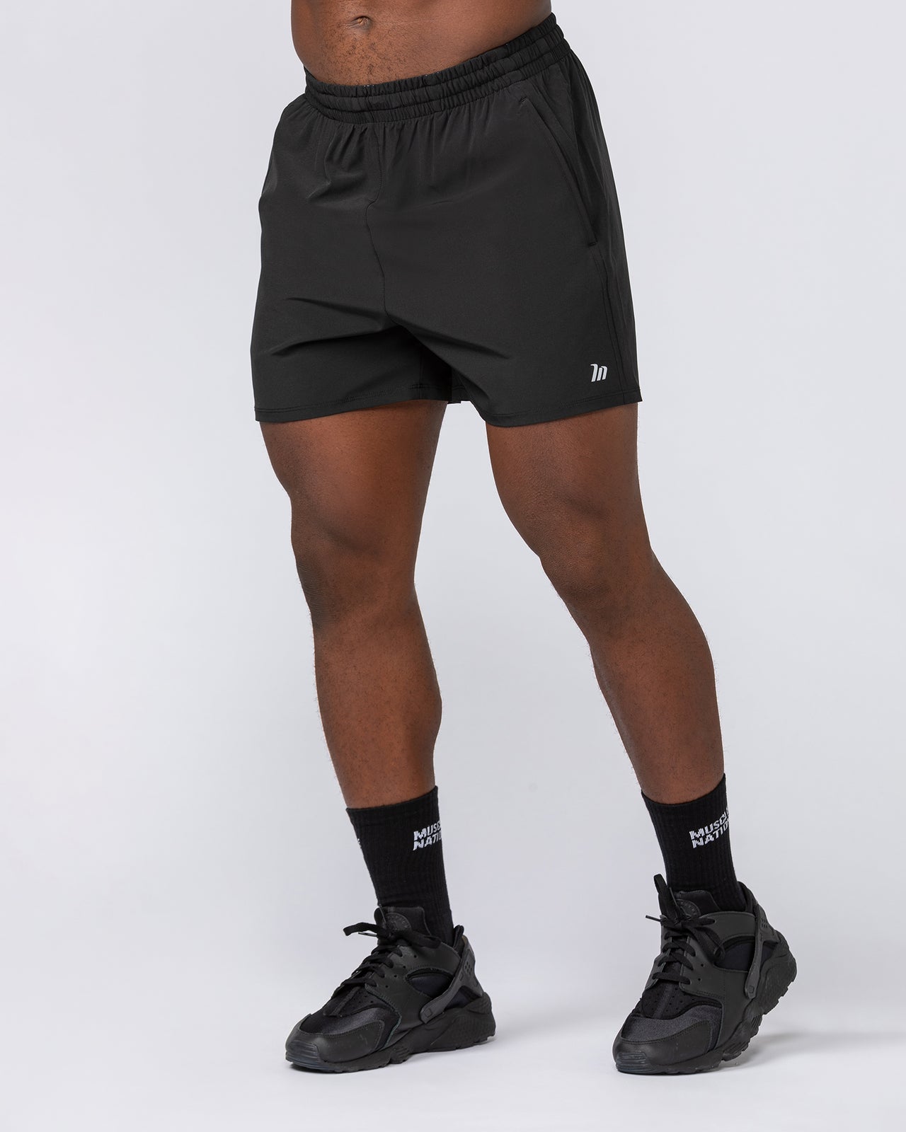 New Heights 4" Shorts - Black-Shorts-S-012246BLK-S-MNAPPRL13516-3-Muscle Nation