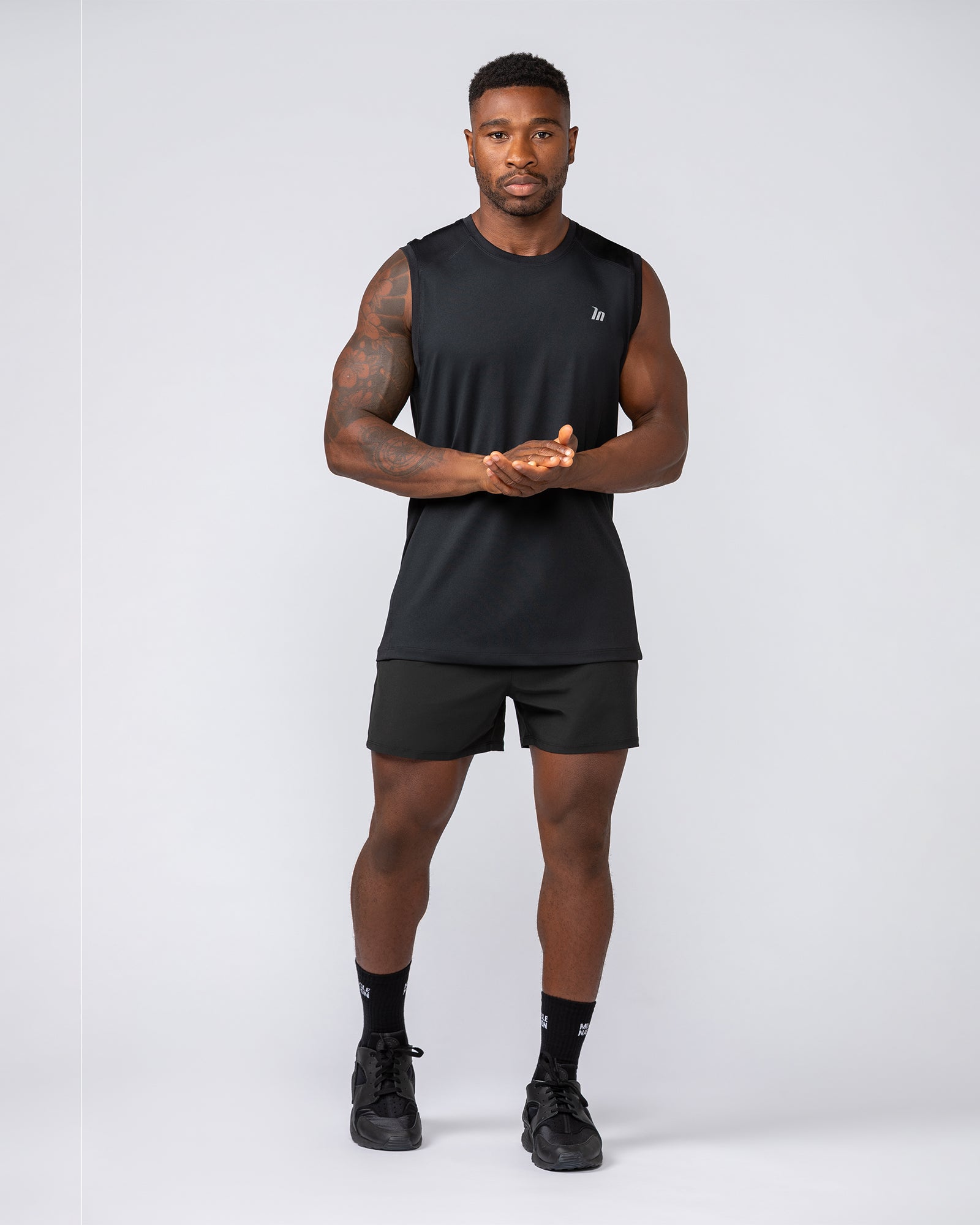 Ventilation Tank - Black-Singlets & Tanks-S-062107BLK-S-MNAPPRL11620-5-Muscle Nation