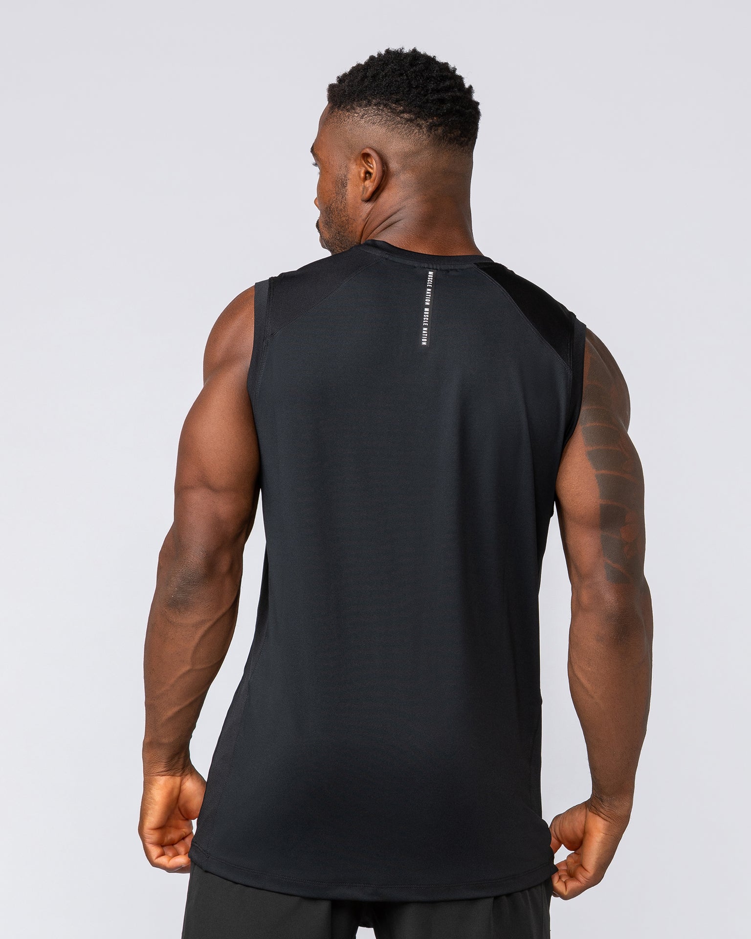 Ventilation Tank - Black-Singlets & Tanks-S-062107BLK-S-MNAPPRL11620-4-Muscle Nation