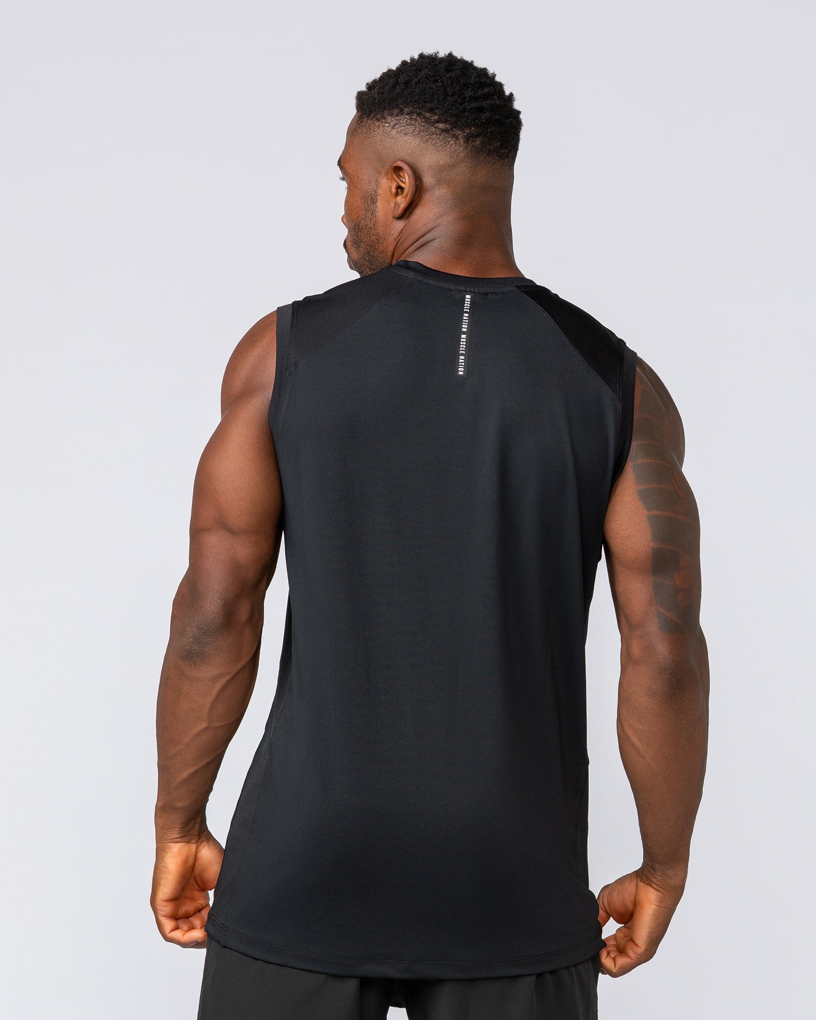Ventilation Tank - Black-Singlets & Tanks-S-062107BLK-S-MNAPPRL11620-4-Muscle Nation
