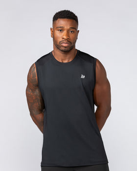Ventilation Tank - Black-Singlets & Tanks-S-062107BLK-S-MNAPPRL11620-1-Muscle Nation