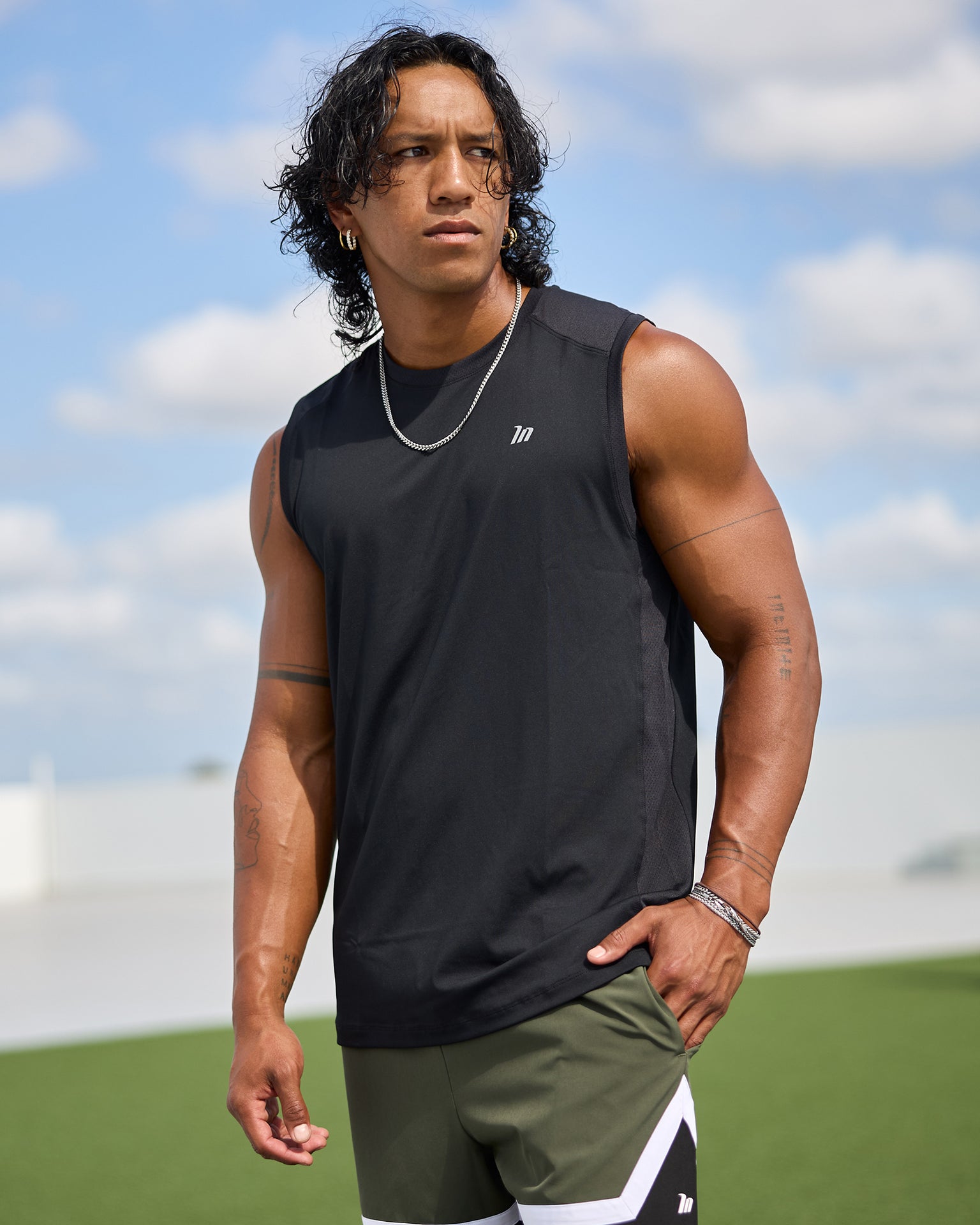 Ventilation Tank - Black-Singlets & Tanks-S-062107BLK-S-MNAPPRL11620-1-Muscle Nation