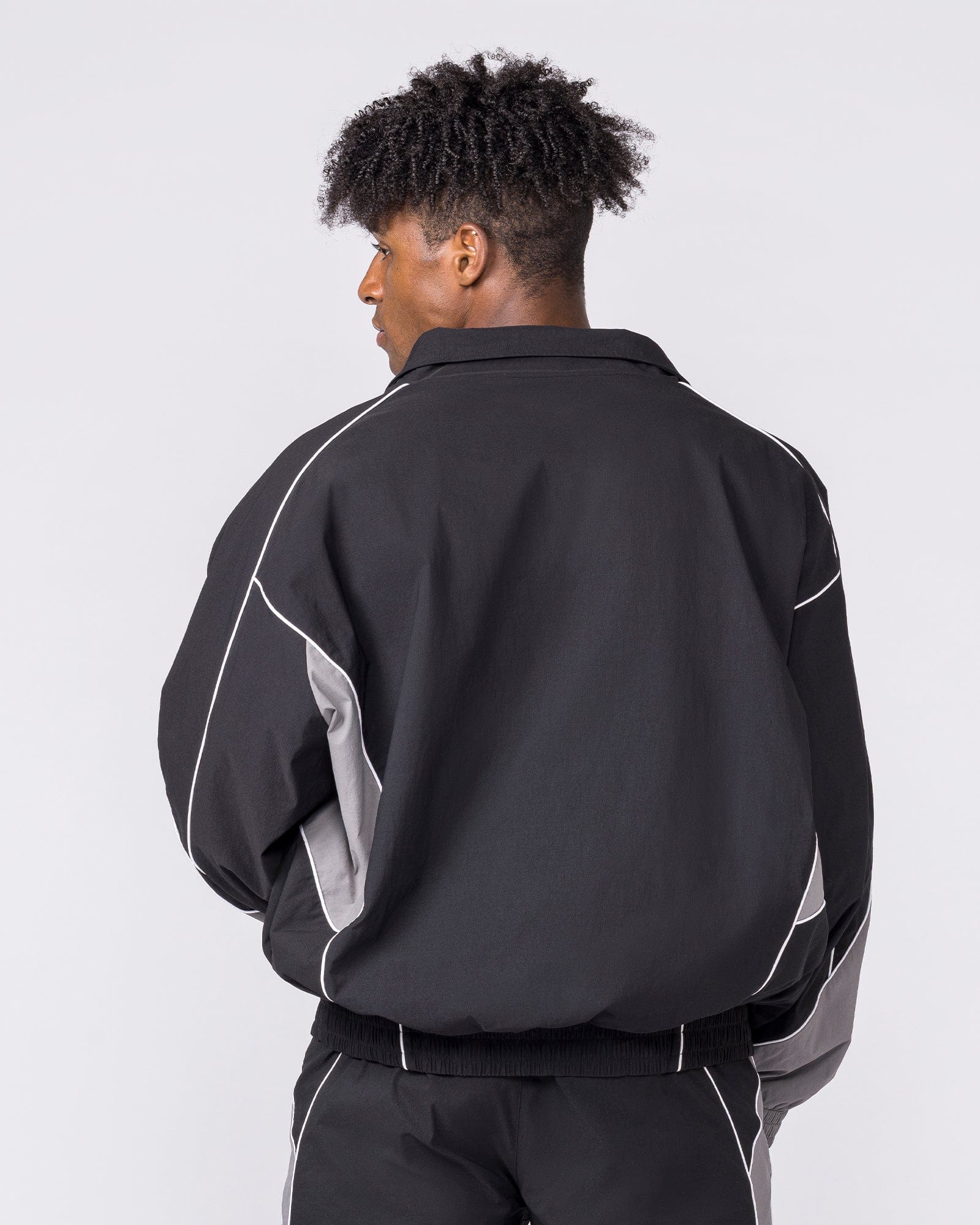 Command Windbreaker Zip Through Black | Men's Jacket | Muscle Nation