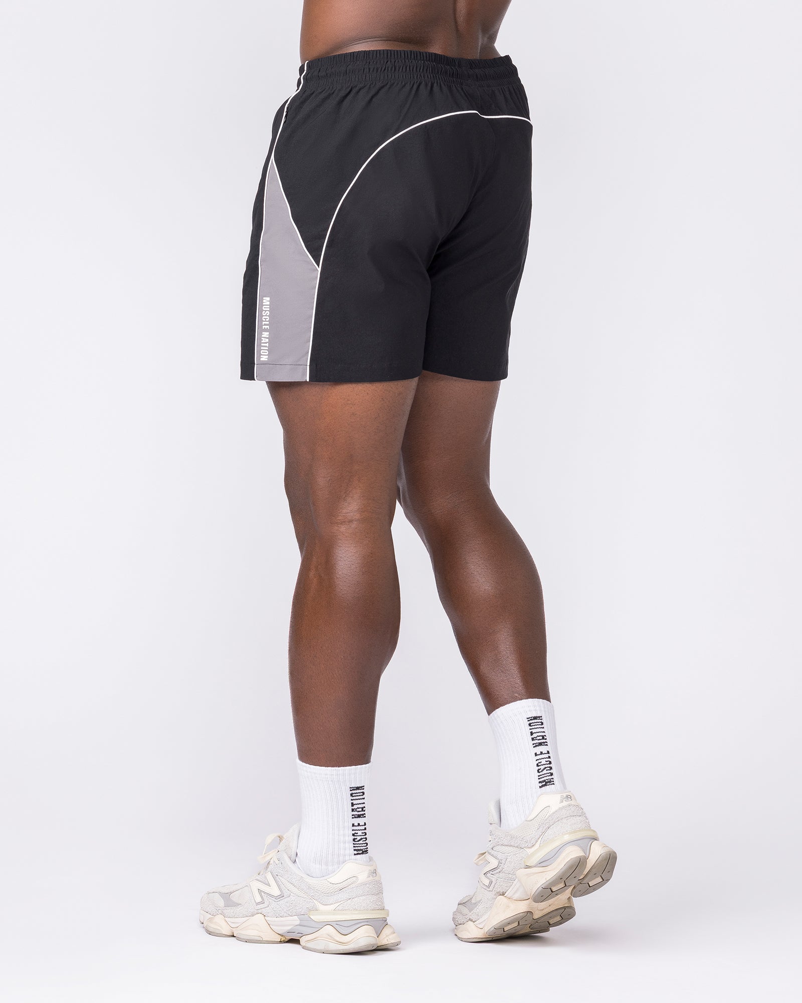Command Windbreaker Shorts - Black-Shorts-S-032637BLK-S-MNAPPRL49626-5-Muscle Nation