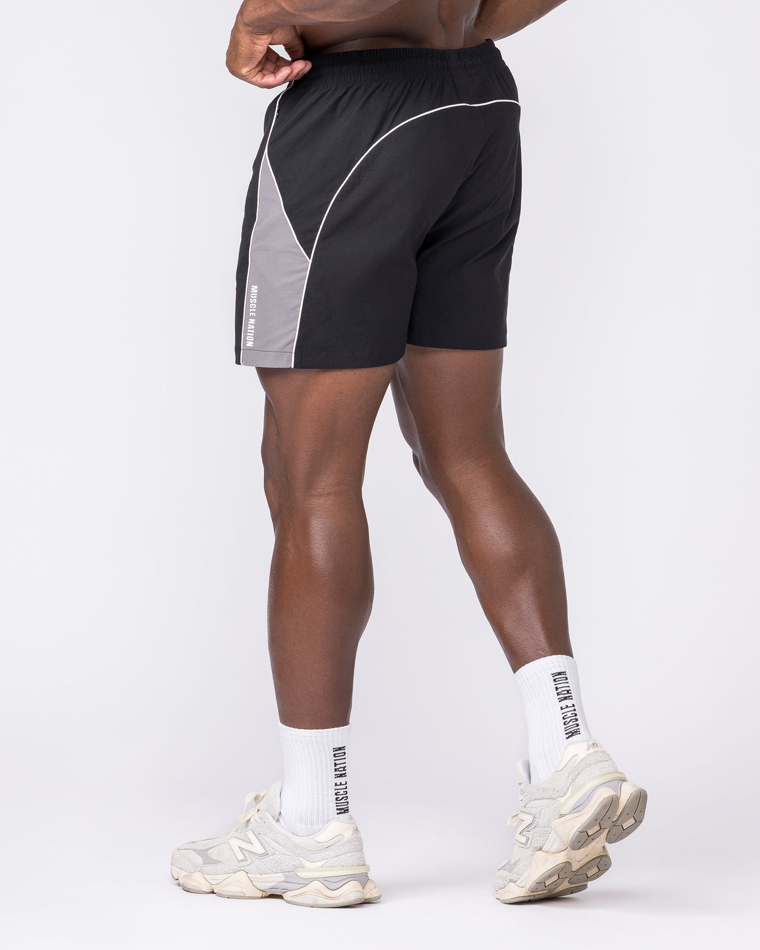 Command Windbreaker Shorts - Black-Shorts-S-032637BLK-S-MNAPPRL49626-1-Muscle Nation