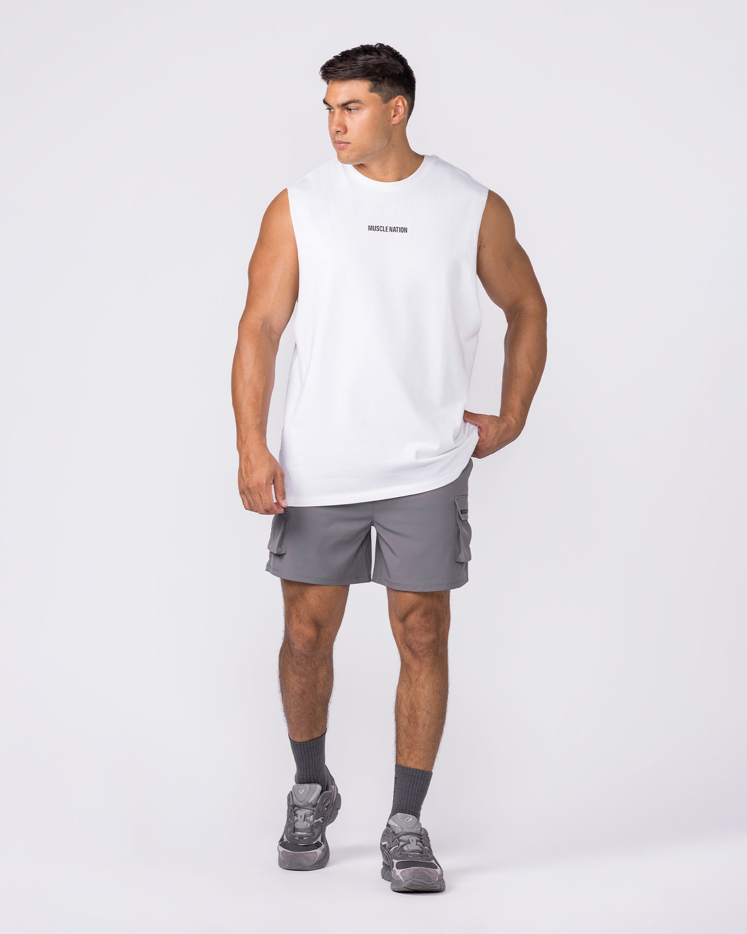 Iconic New Heights 4" Shorts Tornado - Muscle Nation men's gym shorts, view 6