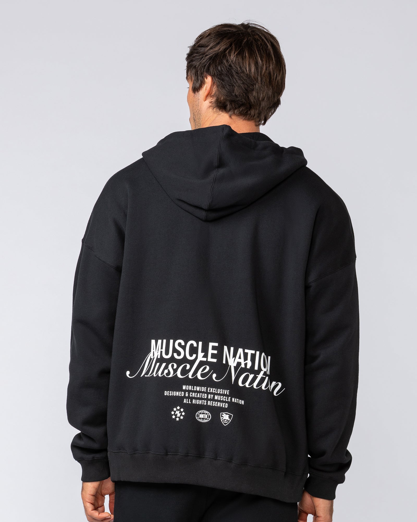 MN Classic Zip Through - Black-Jumpers & Hoodies-XS-042506BLK-XS-MNAPPRL41769-6-Muscle Nation