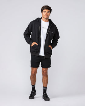 MN Classic Zip Through - Black-Jumpers & Hoodies-XS-042506BLK-XS-MNAPPRL41769-7-Muscle Nation