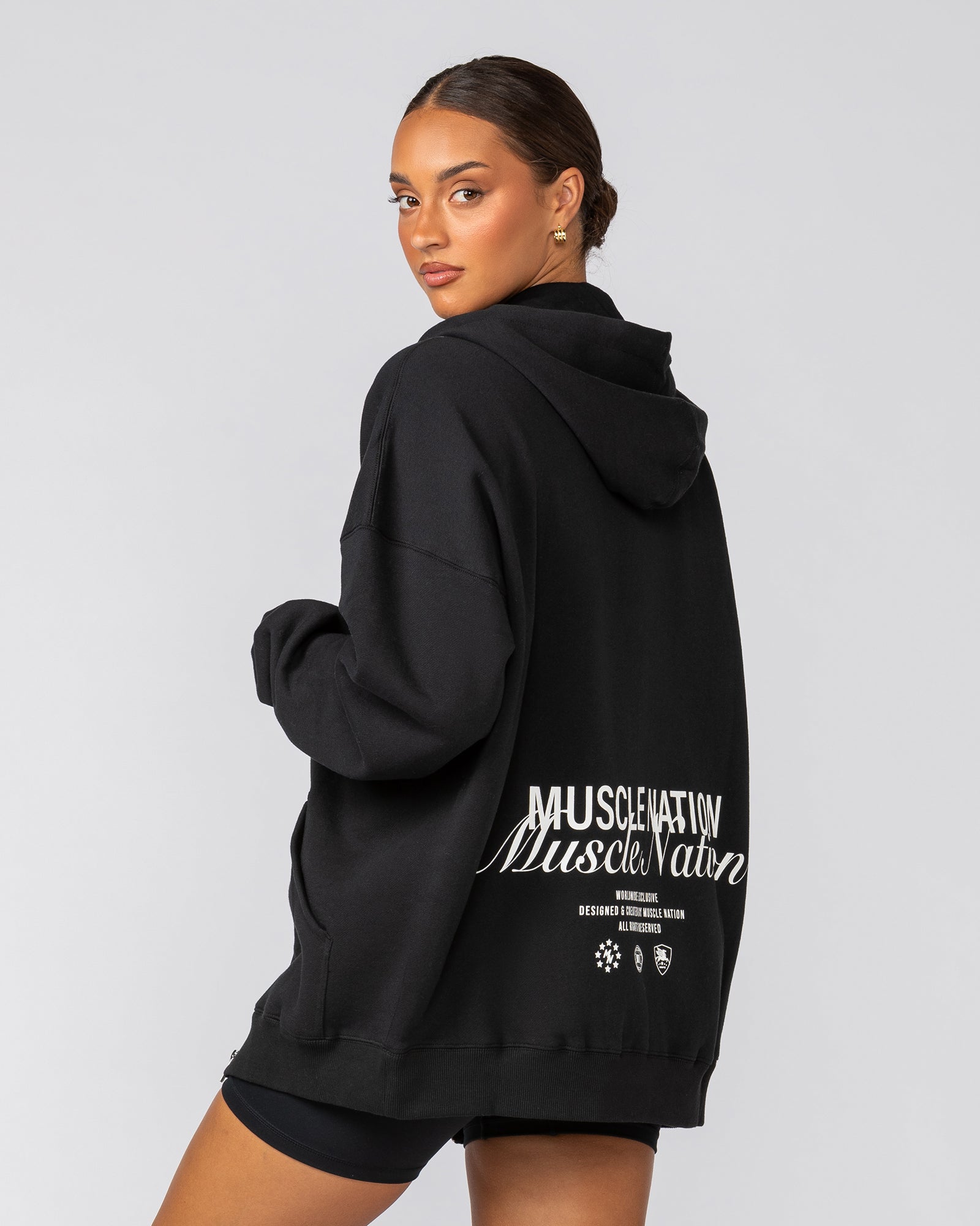 MN Classic Zip Through - Black-Jumpers & Hoodies-XS-042506BLK-XS-MNAPPRL41769-9-Muscle Nation