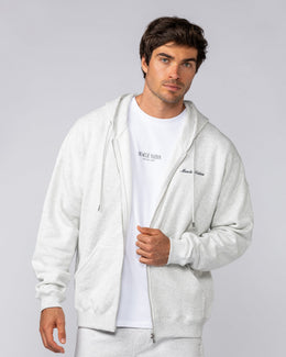 MN Classic Zip Through - Snow Grey Marl-Jumpers & Hoodies-XS-042506SNGRYMR-XS-MNAPPRL41777-1-Muscle Nation